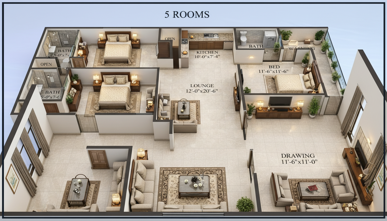 Spacious B Type Floor Plan